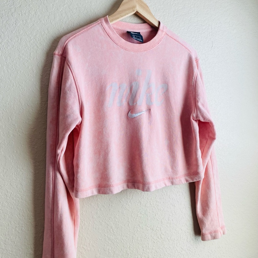 Nike Bleached Coral Summit Crew Crop Sweater S - Picture 3 of 11
